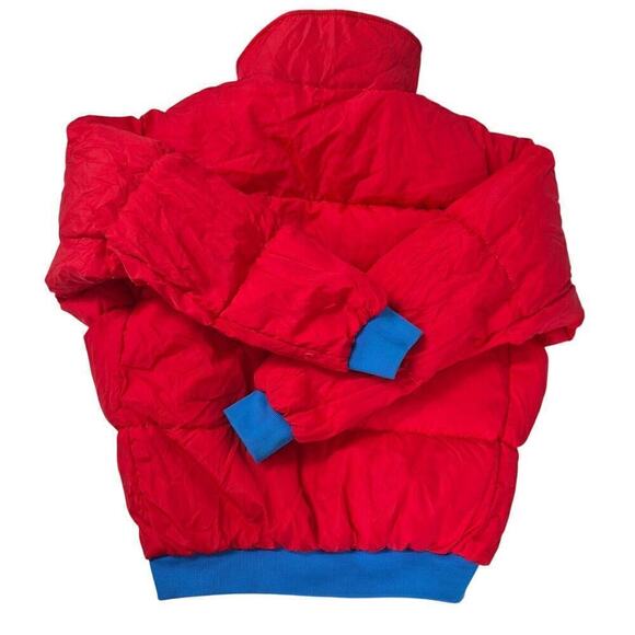 Vtg Columbia Reversible Radial Sleeve Nylon/ Down Ski Jacket Red/Blue Mens Sz L - Picture 2 of 8
